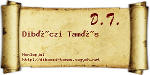Dibáczi Tamás névjegykártya